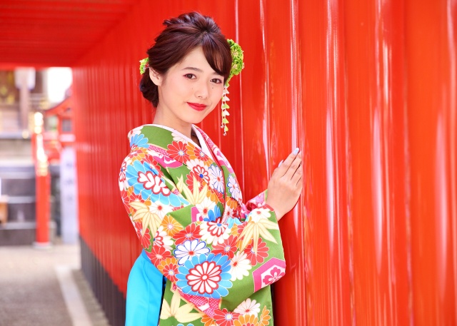 谷尻萌のかわいい着物姿