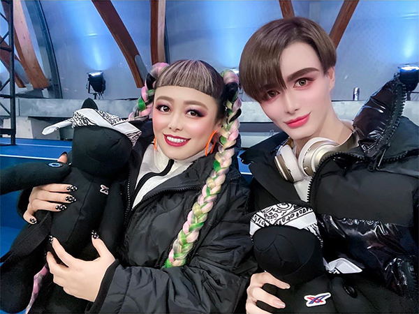 白塗りメイクのMattと渡辺直美